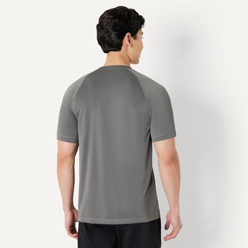 Amazon Essentials Men's Slim-Fit Short-Sleeve Quick-Dry UPF 50 Swim Tee, Breathable Stretchable Fabric, Raglan Seams, Charcoal, X-Large - image 3