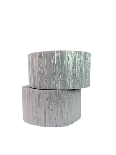 Metallic Silver Crepe Paper Streamers 2 Rolls Made in USA