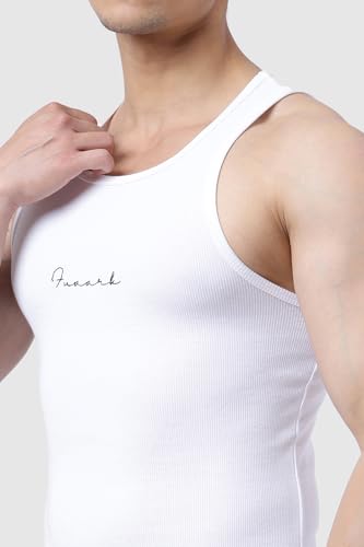 Image of FUAARK Ribbed Slim Fit Gym & Workout Tank for Men's -