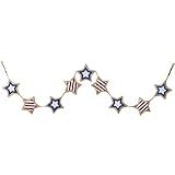 DII 4th of July Home Décor Indoor/Outdoor, Garland, 71', Patriotic Stars