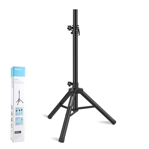 Vondynote Tripod Speaker Stands Adjustable Height from 33.5' to 53.5' PA DJ Short Tripod Speaker Stand Slim Mini Speaker Stand, Single