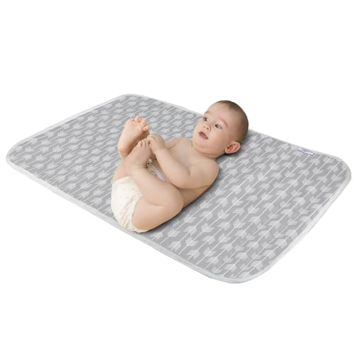 Image of Baby Diaper Changing Pad, 21 5/8" x 31.5" Waterproof Changing Pad Liners - Reusable Soft and Absorbent Portable Changing Mat(Arrows1PCS)