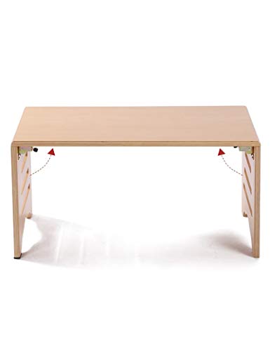 Table simple pliante MU en bois massif compacte et ultra stable