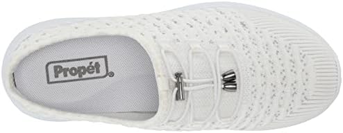 Propét Womens Travelbound Slide Sneaker, White Daisy, 7 Wide US | Image 4