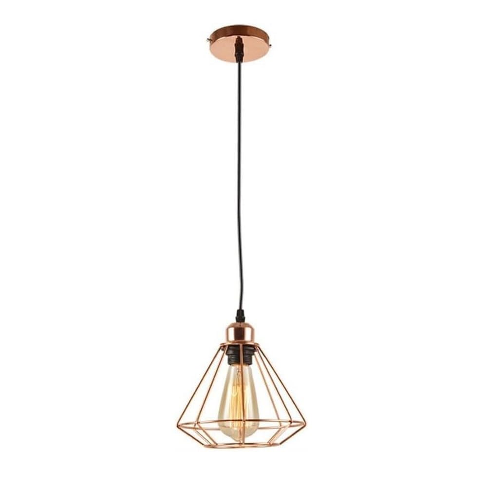 Lampe à suspension industrielle à corde réglable avec corps de lampe robuste en fer