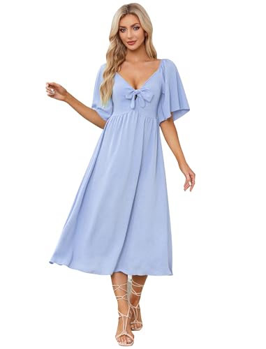 Robe de fête à manches courtes idéale pour un cocktail d'été