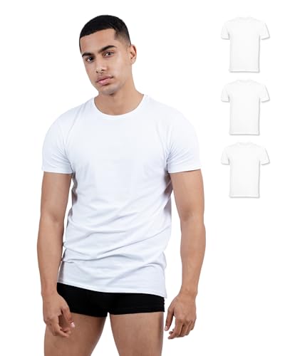 SKIPPER 3er Pack Herren T-Shirt Rundhals I Stretch I Basic Shirt in...