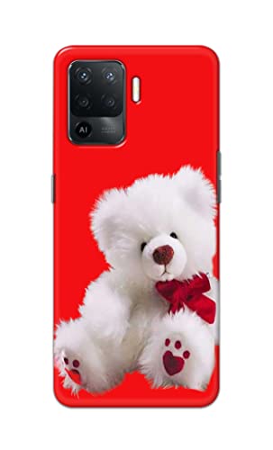 Image of PRINTFIDAA Teddy Bear Love Romantic Valentines Day Dumbo Printed Designer Hard Back Case Cover for Oppo F19 Pro -(TY) MVN1001