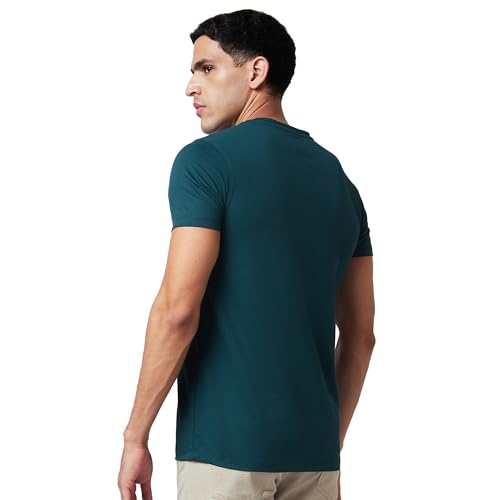 Image of Spykar Men's Slim Fit Round Neck Half Sleeve Solid Casual T-Shirt