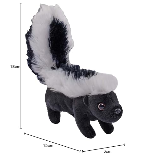 Wild Republic Pocketkins Eco Skunk, Stuffed Animal, 5 Inches, Plush Toy, Made from Recycled Materials, Eco Friendly - Image 2