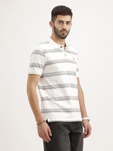 Image of WROGN Men's Cotton Blend Polo T-Shirt | All Over Print | Slim Fit