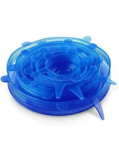ROYAL PRODUCT Silicone Stretch Lids Multi Size Reusable Food And Bowl Covers Dishwasher And Freezer Safe (Multicolor)