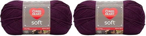 Image of Red Heart Soft Yarn, Grape (Pack of 2)