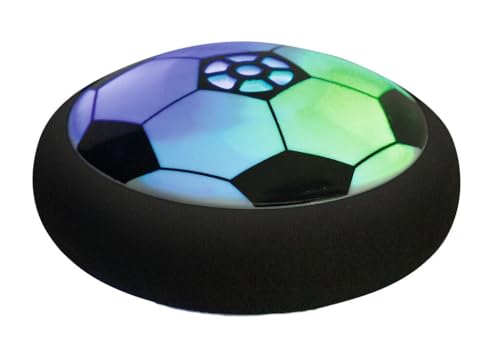 moses. Air Power Football - Patins de sol Hover avec LED à changement de couleur - Ballon de football d'intérieur flottant pour jeux de mouvement