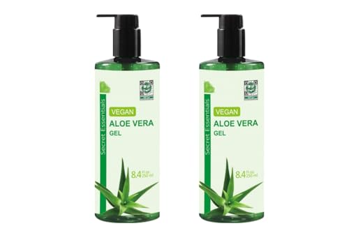 Gel de aloe vera vegano 500 ml XXL paquete familiar | Análisis cosmético: muy bueno | Natural para la piel, el cabello y el cuerpo | de auténtico jugo, no en polvo