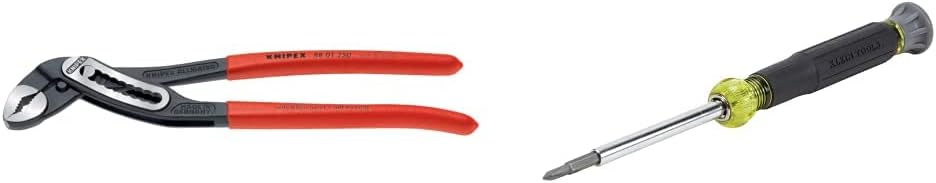 KNIPEX Alligator Water Pump Pliers (10-Inch) and Klein Electronics Screwdriver Set (4-Piece)