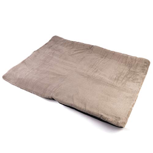 vitazoo Hundedecke, grau, isoliert und leicht gepolstert – auch für Katzen, ideal zum Mitnehmen und Transportieren, rutschfeste Unterseite, 70cm x100cm