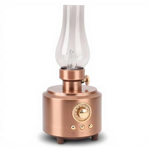 Lampe de Table Vintage Bluetooth Éclairage sans Danger sans Fumée Bronze