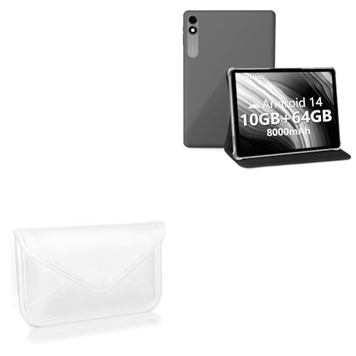BoxWave Case Compatible with COLORROOM C3PRO (10.1 in) - Elite Leather Messenger Pouch, Synthetic Leather Cover Case Envelope Design - Ivory White