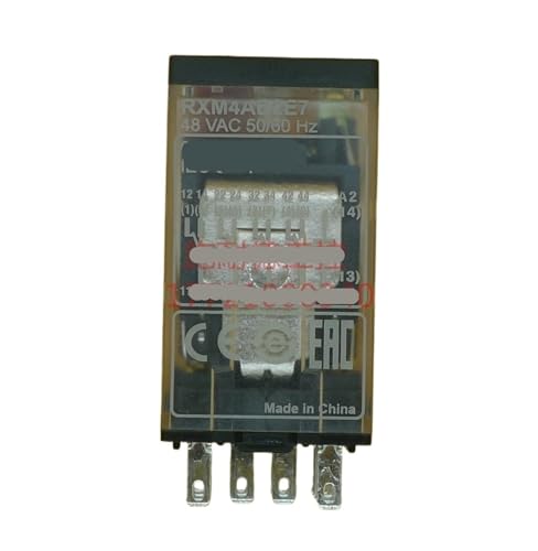 Relé pequeño RXM4AB2E7 AC48V de 14 pines y 6A con luz indicadora led