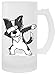 Dabbing Dog Border Collie Transparente Taza Cerveza De Los Hombres Mujeres Mug Beer