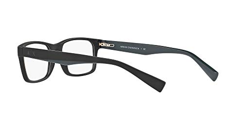 Image of Armani Exchange Mens AX3038F Low Bridge Fit Rectangular Prescription Eyewear Frames