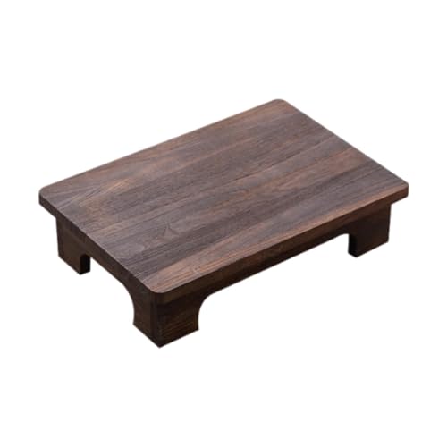EHJRE Mesa de Té Baja de Madera, Escritorio Funcional para Balcón Y Sala de Estar, MarrÓn, 40x28x10cm