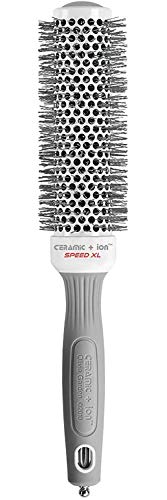 Olivia Garden Ceramic + Ion Speed XL Round Thermal Hair Brush - Not Electrical - Professional Blowout Brush for Normal to Thick Hair - Fast-Drying Roller - 1 3/8"-Diameter Barrel - CIXL-35