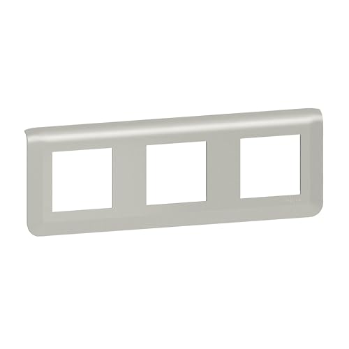 Plaque Mosaic Legrand 3x2 modules horizontal alu 079306l