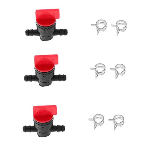 Válvula de corte de combustible y válvula de gas recta con interruptor plástico de riego 3pc 2