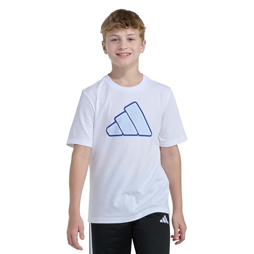 Image of adidas Boys Short Sleeve T-Shirt Large Logo Tee