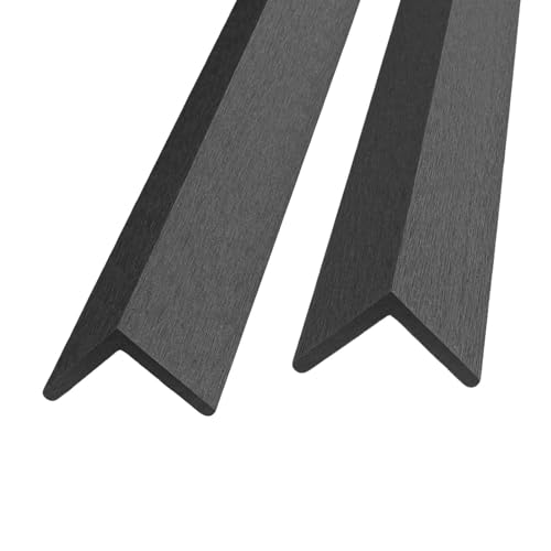 Montafox 5 Stück WPC Abschlussleisten 190 cm Abdeckleiste Terrassendielen Dielen L-Leiste - Anthrazit