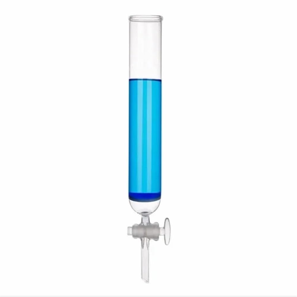 1 pieza de columna de vidrio de laboratorio con pistón de vidrio, placa de núcleo de arena de 15 mm x 200 mm(H1300C-08)