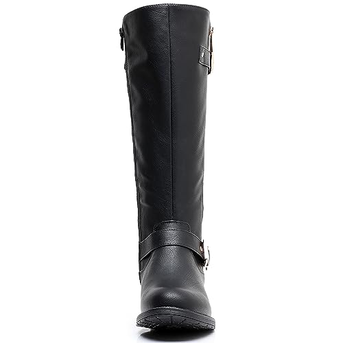 GLOBALWIN Women's Knee-High Boots Fall Winter Fashion Tall Black Riding Boots Size 8M - image 6