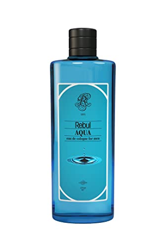 Rebul Aqua Eau De Cologne Woody Scent Combined with Fresh Lemon Cologne Splash (9.1 Fl Oz)