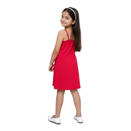 Image of YouGotPlanB Girls 100% Cotton A-Line Printed Dress | Above Knee Length Summer Frock | Soft & Breathable Casual Wear for Girls (Ages 3-14 Years)