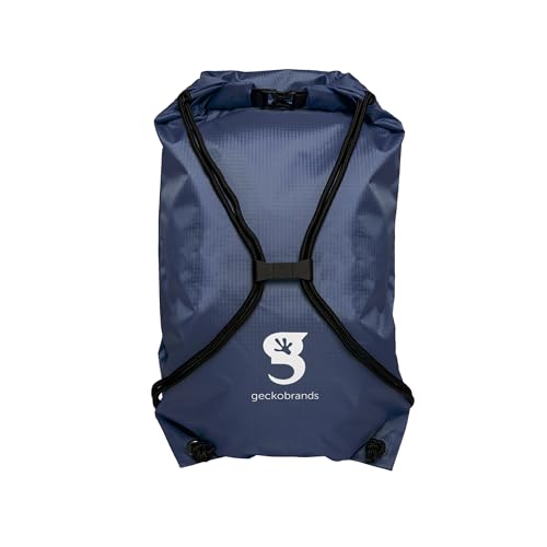 Image of geckobrands Embark 10L Drawstring Backpack - Waterproof, Lightweight Dry Bag for Beach, Hiking, and Light Water Activities