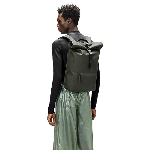 Image of RAINS Rolltop Rucksack - Waterproof Backpack with Chest Strap, Standard