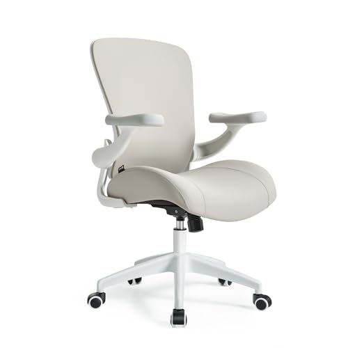 10 Best Executive Office Chair Under $200: Top Affordable Picks Review 6 EUREKA ERGONOMIC Onyx Vera Leather Office Chair with Lumbar Support, Executive Office Chair with 3D Adjustable Armrests, 4.73in Extra-Thick Cushioned Seat, Ideal for Home & Office, Light Grey