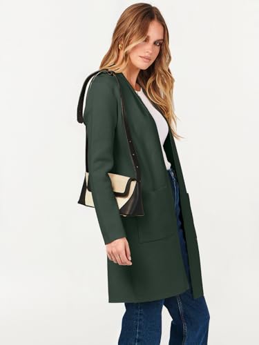 Image of ANRABESS Cardigan Sweater for Women Casual 2026 Fall Fashion Coat Long Sleeve Open Front Knit Coatigan Outwear