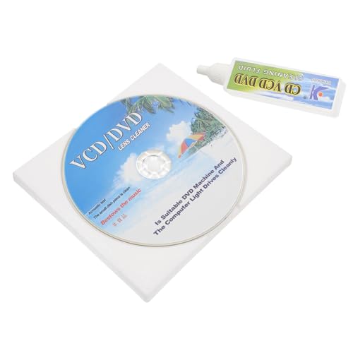 TOBBOMEY Cd Player Cleaning Kit with Cleaning Solution and Brush for Dvd/vcd Players Audio Equipment Maintenance for Home and Office Use