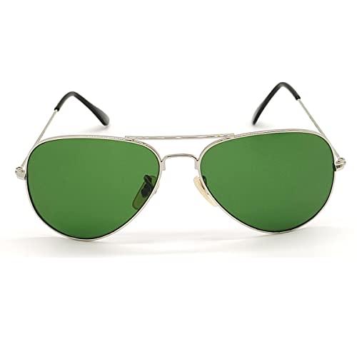 Image of Louis Kouros Armstoner Aviator Classic Trendy 3026 sunglasses | Mirror Lens | 400 UV Protected | For Men's Women's | Medium | 62mm Lens Width