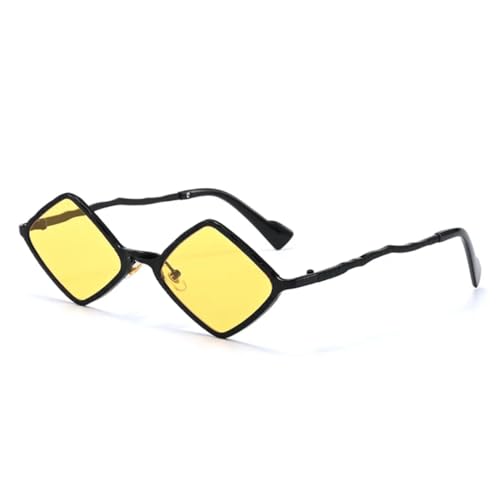 Lunettes de soleil en métal pour femmes style punk vintage UV400