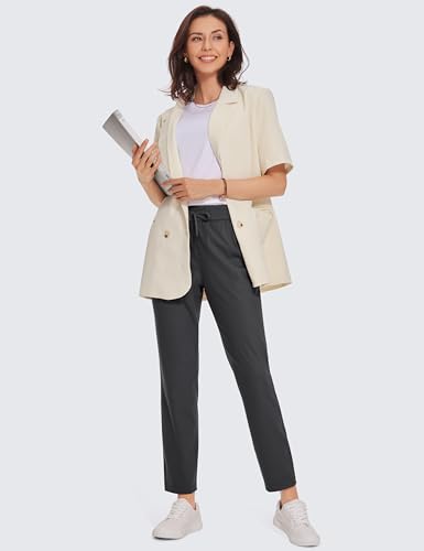 CRZ YOGA Calça de moletom alongada feminina de viagem no tornozelo com cordão de cordão 7/8 calça so