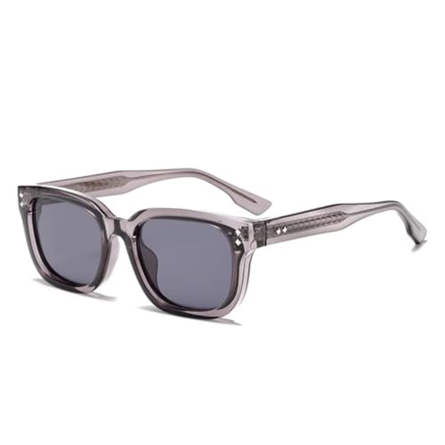 Lunettes de soleil square femmes rétro aux finitions rivets punk chics