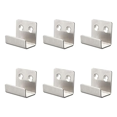 ALEOHALTER 6pcs U Angle Bracket, Ceramic Tiles Display Wall Hooks, Flat J Hooks Hanger for Hanging Billboards, Picture Hangers, Photo Frame Hook(size:L) Cover