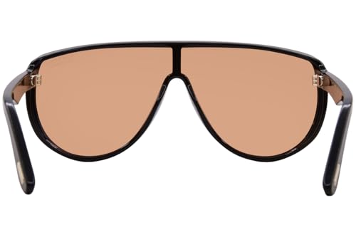 Tom Ford FT1182 05E Sunglasses Shiny Black/Photochromic Orange Shield 138mm4