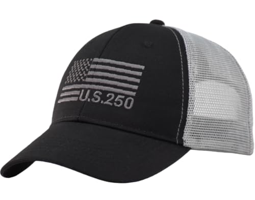 Image of TSSGBL USA Flag Trucker Hat - OSFM & XXL Big Head Fit, Adjustable Mesh Snapback American Patriotic Baseball Cap