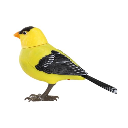 Karonpeln 鳴く鳥のおもちゃ 音声制御シミュレーション鳥 かわいい リアルな音 電子制音楽シミュレーション歌う鳥 子供玩具 家や部屋、オフィスの装飾 (A)のサムネイル
