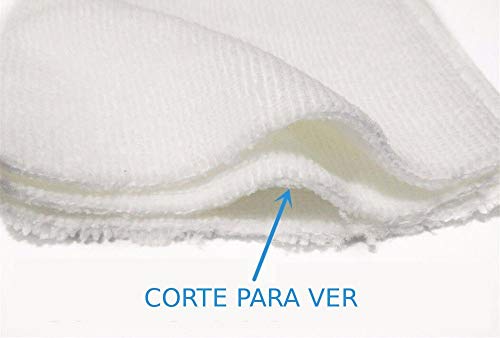 Kit 10 Absorventes Microfibra 4 camadas para fraldas ecológicas de pano